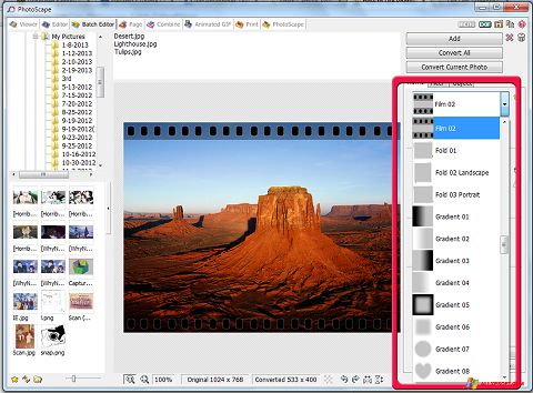 Captura de pantalla PhotoScape para Windows XP