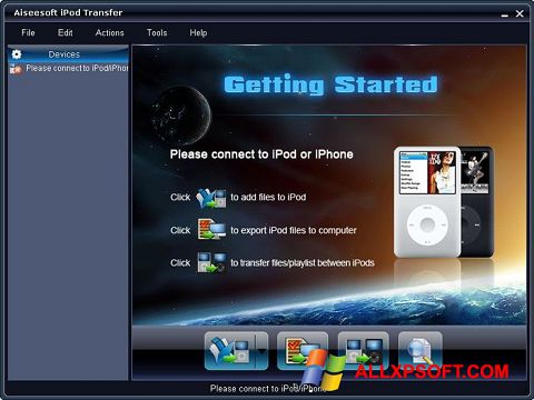 Captura de pantalla iPhone PC Suite para Windows XP