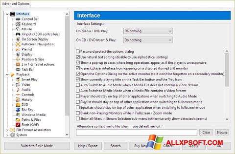 Captura de pantalla Zoom Player para Windows XP