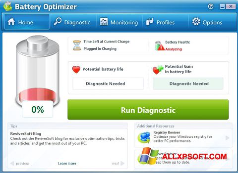 Captura de pantalla Battery Optimizer para Windows XP
