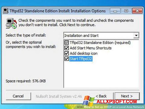 Captura de pantalla Tftpd32 para Windows XP