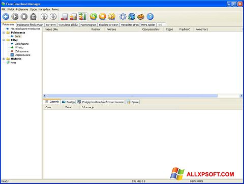 Captura de pantalla Free Download Manager para Windows XP