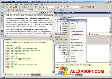 Captura de pantalla Reflector para Windows XP