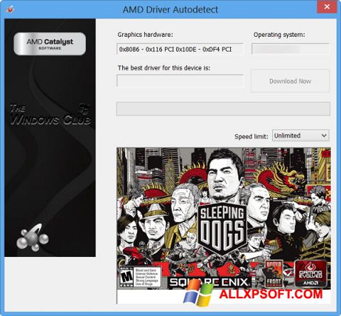 Captura de pantalla AMD Driver Autodetect para Windows XP