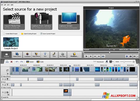 Captura de pantalla AVS Video Editor para Windows XP