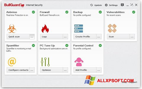 Captura de pantalla BullGuard para Windows XP