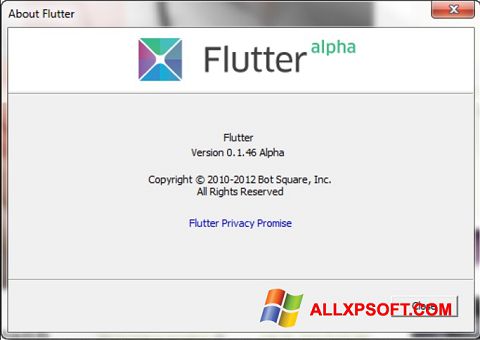 Captura de pantalla Flutter para Windows XP