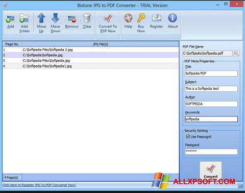 Captura de pantalla Image To PDF Converter para Windows XP