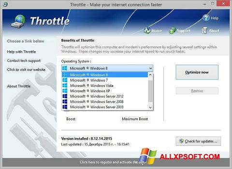 Captura de pantalla Throttle para Windows XP