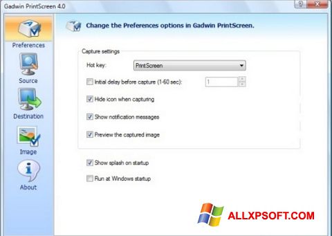 Captura de pantalla Gadwin PrintScreen para Windows XP
