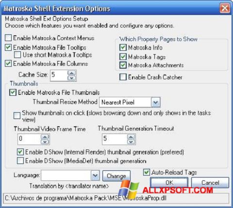 Captura de pantalla Matroska Pack Full para Windows XP