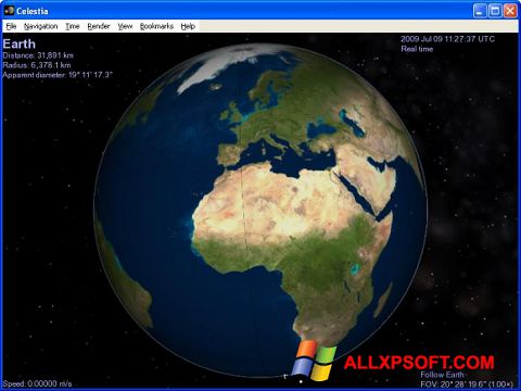 Captura de pantalla Celestia para Windows XP