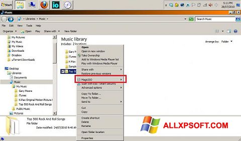 Captura de pantalla MagicISO para Windows XP