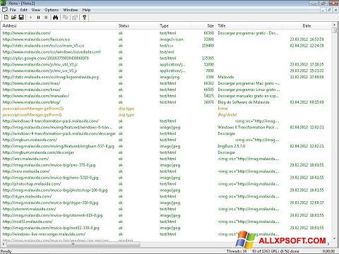 Captura de pantalla Xenu para Windows XP