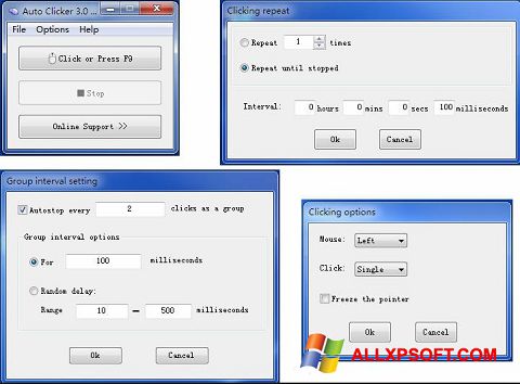 Captura de pantalla GS Auto Clicker para Windows XP