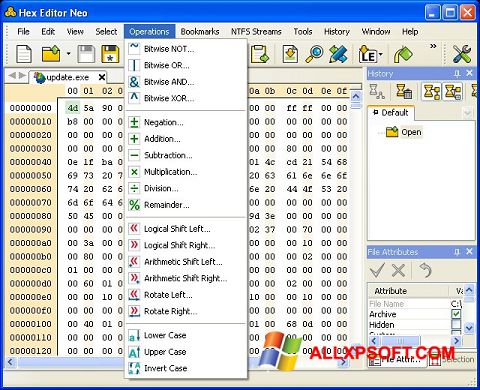 Captura de pantalla Hex Editor Neo para Windows XP