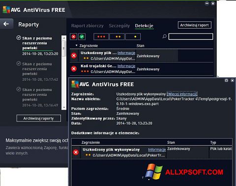 Captura de pantalla AVG AntiVirus Free para Windows XP