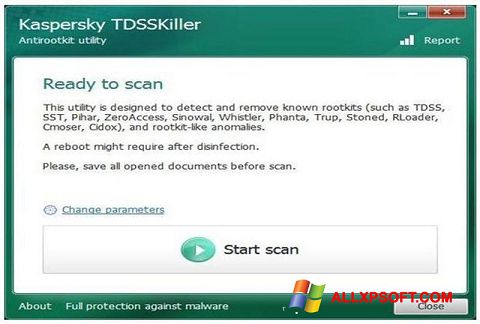 Captura de pantalla Kaspersky TDSSKiller para Windows XP