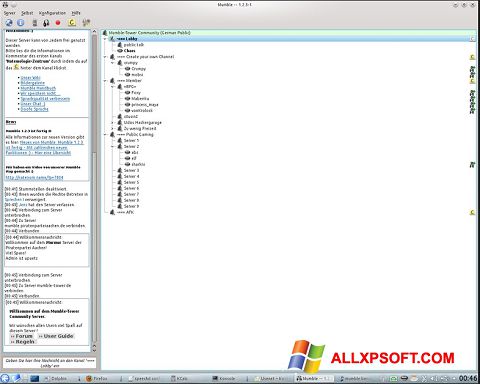 Captura de pantalla Mumble para Windows XP