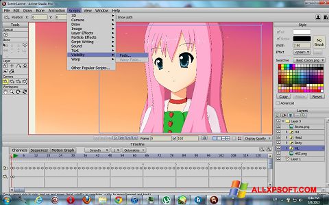 Captura de pantalla Anime Studio para Windows XP