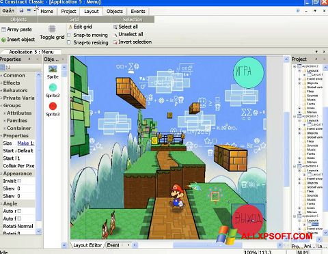 Captura de pantalla Construct Classic para Windows XP