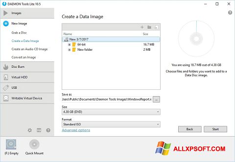 Captura de pantalla DAEMON Tools Lite para Windows XP