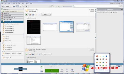 Captura de pantalla Picasa para Windows XP