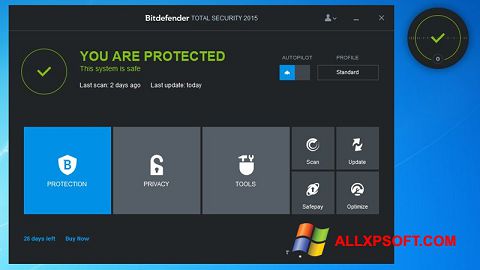 Captura de pantalla Bitdefender para Windows XP