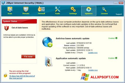 Captura de pantalla Zillya! para Windows XP