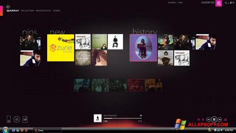 Captura de pantalla Zune para Windows XP