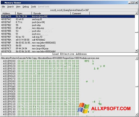 Captura de pantalla Cheat Engine para Windows XP