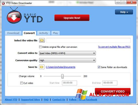 Captura de pantalla YTD Video Downloader para Windows XP