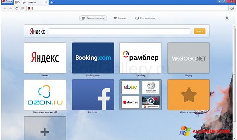 Captura de pantalla Opera Next para Windows XP