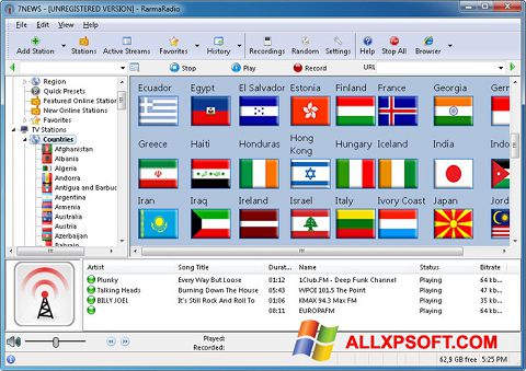 Captura de pantalla RarmaRadio para Windows XP