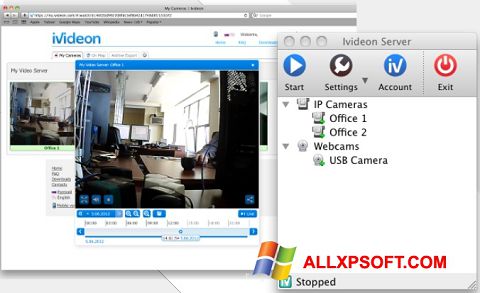 Captura de pantalla Ivideon Server para Windows XP