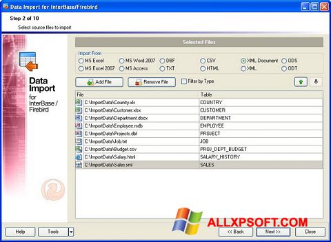 Captura de pantalla Firebird para Windows XP