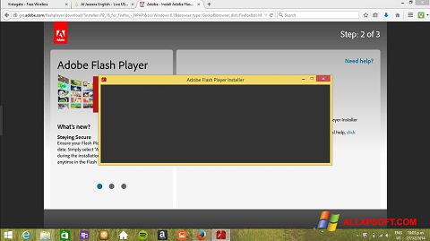 Captura de pantalla Adobe Flash Player para Windows XP