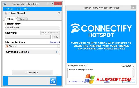 Captura de pantalla Connectify Hotspot PRO para Windows XP