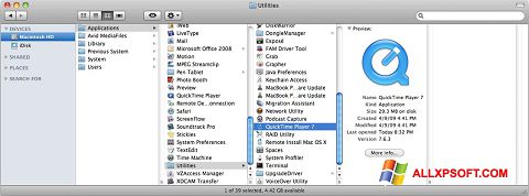 Captura de pantalla QuickTime Pro para Windows XP