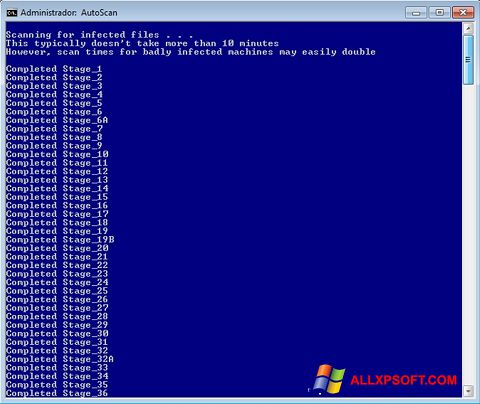 Captura de pantalla ComboFix para Windows XP