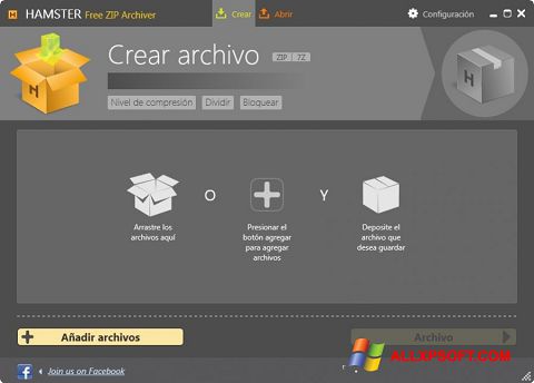 Captura de pantalla Hamster Free ZIP Archiver para Windows XP