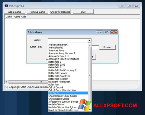 Captura de pantalla PunkBuster para Windows XP