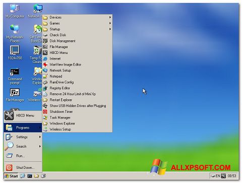 Captura de pantalla Hirens Boot CD para Windows XP