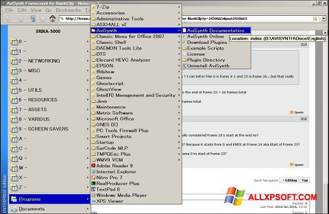 Captura de pantalla AviSynth para Windows XP