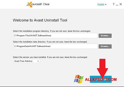 Captura de pantalla Avast Uninstall Utility para Windows XP