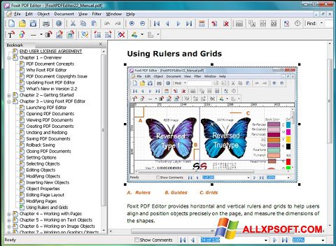 Captura de pantalla Foxit PDF Editor para Windows XP