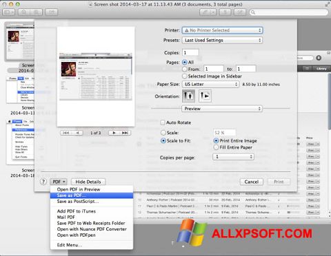 Captura de pantalla PDF Combine para Windows XP