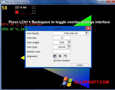Captura de pantalla PlayClaw para Windows XP