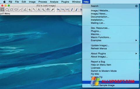 Captura de pantalla ImageJ para Windows XP