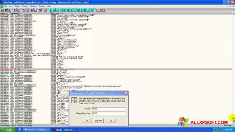 Captura de pantalla PDF2Word para Windows XP